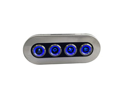 Switch Panel S/S Wproof On/Off Bl-LED 4-Btn