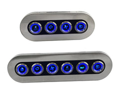 Switch Panel S/S Wproof On/Off Bl-LED 4-Btn