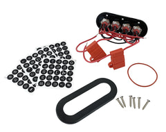 Switch Panel Black On/Off LED 6-Btn