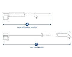 Riser Arm Right 17-inch T/S NIBO