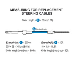 Steering Cable M90 MACH 18ft 5.49m