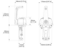Control Sgle B501CHT/L with Lock & Trim Chrome