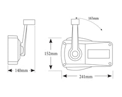 Control Side Mnt B90 Black Sgle Lvr