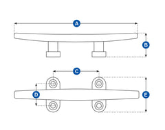 Cleat-Open Base S/S 300mm
