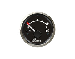 Gauge Fuel Level Black S/S 0-190 Ohms