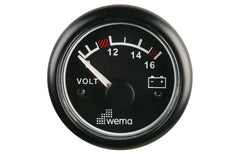 Gauge Voltmeter Black 24v