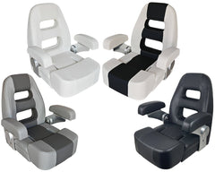 Seat HM58 Flip-UP Dusty Gy/Char. Text Fab