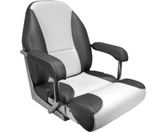 Seat Mojo Deluxe Flip-Up S/S Blk/Carb. Gry