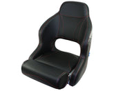 Seat H52 Flip-Up Carbon Black/Red Stitch