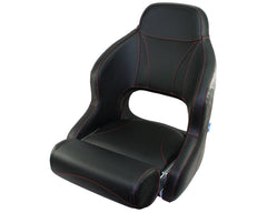 Seat H52 Flip-Up Carbon Black/Red Stitch