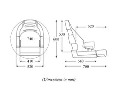 Seat RM52 Flip-Up Cognac Og/Brwn