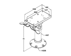 Gas Pedestal 9 & Sw/Slide 530-710