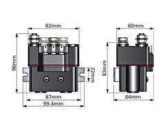 Solenoid Rev (T6415-24) 150A 24v
