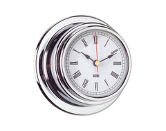 Clock CP Brass Blk 95mm