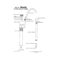 Galley Pump Vert - White (#WS-67)