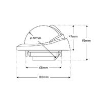 Compass OS75 Flush Hz Wht