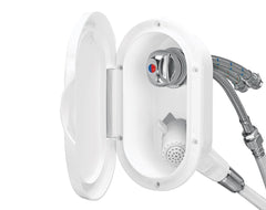 Shower Mixer Set Twin Wht