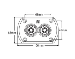 Bulkhead Kit R9B - Black Flange