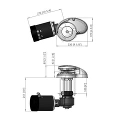 VETUS RC10-10, 24V, 1200W 100TDC CW Chainwheel Only P102576
