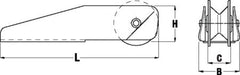 VETUS Bow Roller Fixed #2: for anchor rode's up to 8mm (5/16") chain P104333