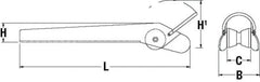 VETUS Fixed Bow Roller with Anchor Loop P104345