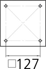 VETUS Quick positioning series pedestal leg only, with threaded connection to base, height 28 cm PCQF28T