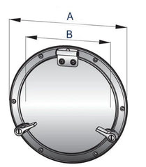 VETUS Porthole type PQ52, stainless steel (AISI 316), incl. mosquito screen PQ52