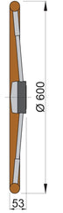VETUS Teak steering wheel type PRO, Ø 60 cm PRO60T