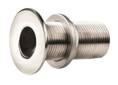 VETUS Thru-hull, stainless steel (AISI 316), flush flange, polished finish, G3/8'' QE05MC-NN