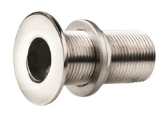 VETUS Thru-hull, stainless steel (AISI 316), flush flange, polished finish, G1/2'' QE05MD-NN