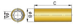 VETUS For shaft Ø 50 mm, Ø 70 mm outside, length 200 mm, with phenolic shell RL5070PH