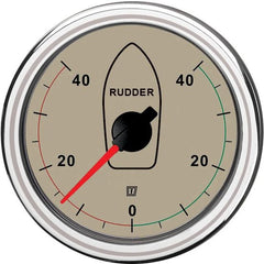 VETUS Rudder position indicator, cream, 12/24 V, cut-out size Ø 100 mm (excl. sensor) RUDDN40