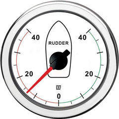 VETUS Rudder position indicator, white, 12/24 V, cut-out size Ø 100 mm (excl. sensor) RUDDW40