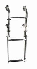 VETUS Folding stainless steel (AISI 316) boarding ladder, transom mounted, with 3 steps, unfolded length 625 mm SLF3A