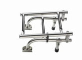 VETUS Folding stainless steel (AISI 316) boarding ladder, transom mounted, with 3 steps, unfolded length 625 mm SLF3A