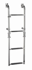 VETUS Folding stainless steel (AISI 316) boarding ladder, transom mounted, with 4 steps, unfolded length 905 mm SLF4A