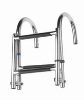 VETUS Folding stainless steel (AISI 316) boarding ladder, deck mounted, 3 steps, unfolded length 685 mm SLFB3A