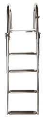 VETUS Telescopic stainless steel (AISI 316) boarding ladder with 4 steps, extended length 1600 mm SLT4DA