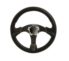 VETUS Steering wheel NOCTIS, black with chrome inserts, Ø 350 mm SWNOC35