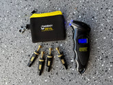 Premium Tyre Deflators & Digital Gauge Combo - 6pc Set