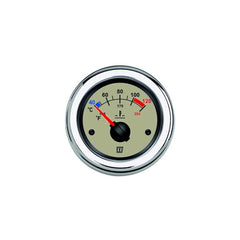 VETUS Water temperature gauge, cream, 12/24 V (40-120°C), cut-out size Ø 52 mm (excl. sensor) TEMPN