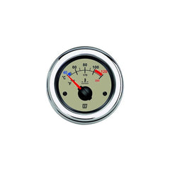 VETUS Water temperature gauge, cream, 12/24 V (40-120°C), cut-out size Ø 52 mm (excl. sensor) TEMPN