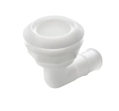 VETUS Thru-hull, 90 degree angled with high flange, Delrin, for hose Ø 28 mm (1 1/8") THRH28BH