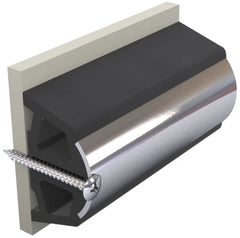VETUS Vinyl rubbing strake, dark grey, TRAP5S 55 x 34 mm, excl. inlay, coil of 20 m, (price per m) TRAP5S