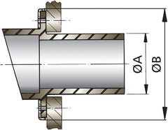 VETUS Rubber transom exhaust connection Ø 50 mm TRC50R
