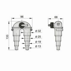 Vetus Anti-Syphon Device with Hose, 13-32mm