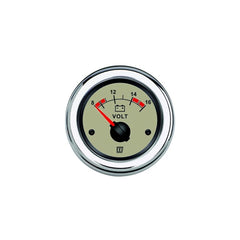 VETUS Voltmeter, cream, 12 V (10-16 V), cut-out size Ø 52 mm VLT12N