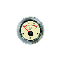 VETUS Voltmeter, cream, 12 V (10-16 V), cut-out size Ø 52 mm VLT12N