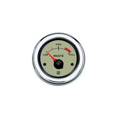 VETUS Waste water level indicator, cream, 12 / 24 V, cut-out size Ø 52 mm (excl. sensor) WASTN