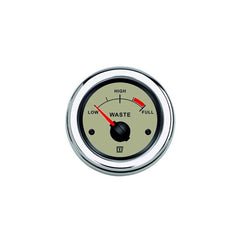 VETUS Waste water level indicator, cream, 12 / 24 V, cut-out size Ø 52 mm (excl. sensor) WASTN